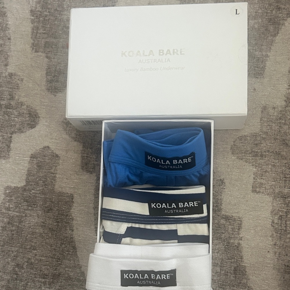 Blue and White Boxer Briefs Set